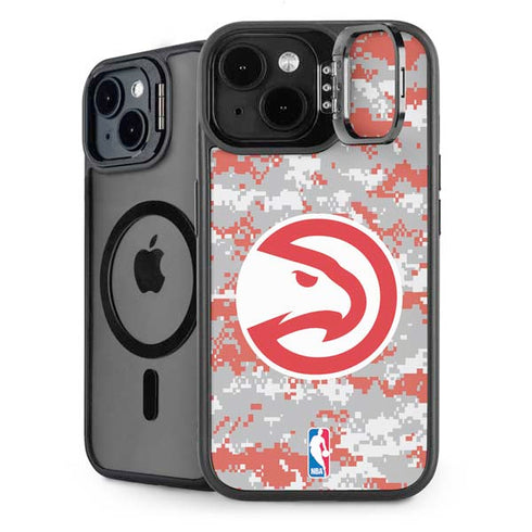 NBA Atlanta Hawks Digi Camo iPhone 15 Plus Kickstand Case