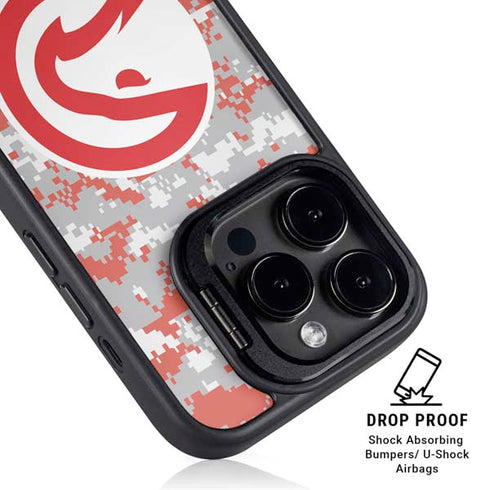 NBA Atlanta Hawks Digi Camo iPhone 15 Pro Max Kickstand Case
