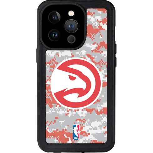 NBA Atlanta Hawks Digi Camo iPhone 15 Pro Waterproof Case