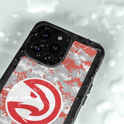 NBA Atlanta Hawks Digi Camo iPhone 15 Pro Waterproof Case