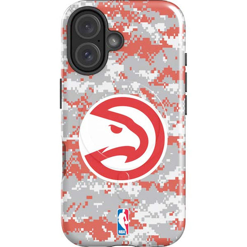 NBA Atlanta Hawks Digi Camo iPhone 16 Magsafe Impact Case