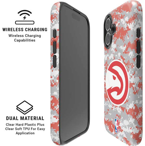 NBA Atlanta Hawks Digi Camo iPhone 16 Magsafe Impact Case