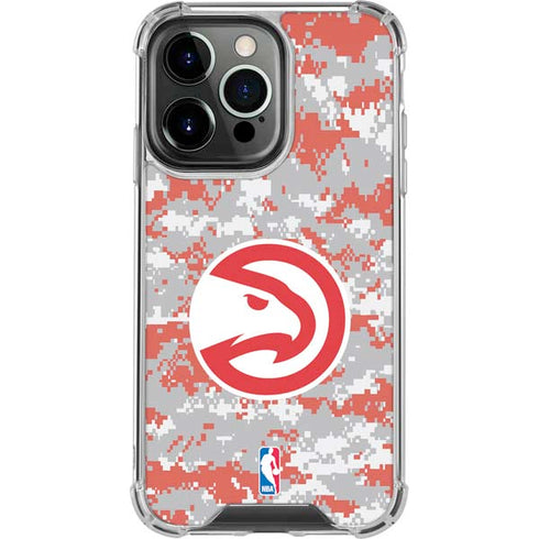 NBA Atlanta Hawks Digi Camo iPhone 16 Pro Clear Case