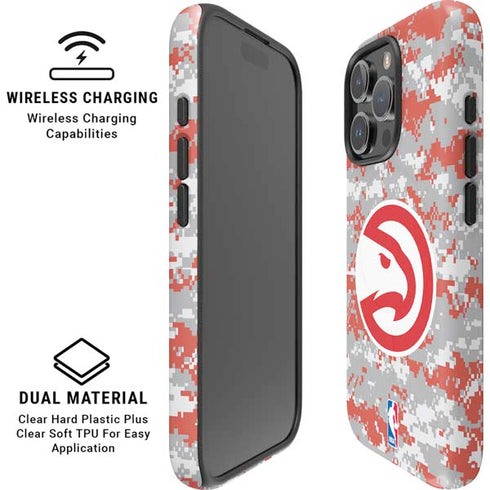 NBA Atlanta Hawks Digi Camo iPhone 16 Pro Max Magsafe Impact Case