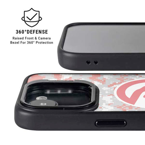 NBA Atlanta Hawks Digi Camo iPhone 16e Kickstand Case