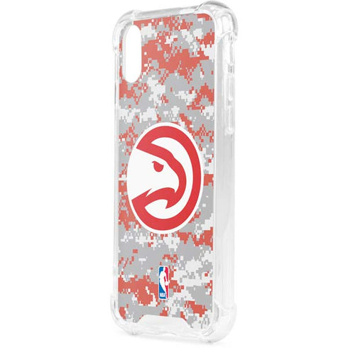 NBA Atlanta Hawks Digi Camo iPhone XS Clear Case