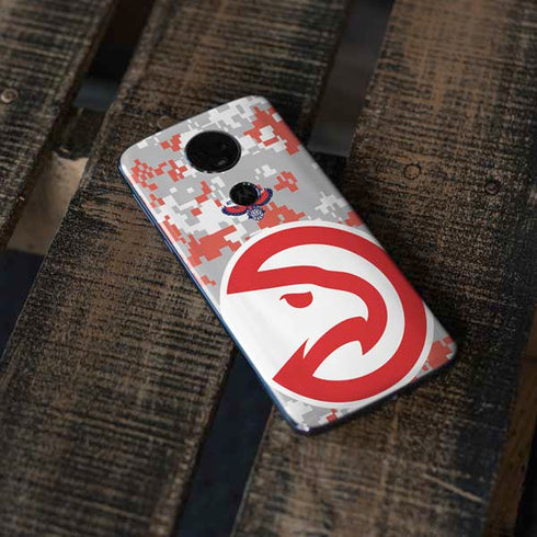 NBA Atlanta Hawks Digi Camo Moto E5 Plus Skin
