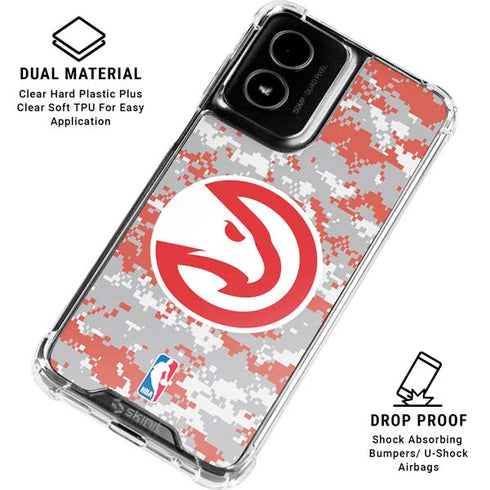 NBA Atlanta Hawks Digi Camo Moto G Power 5G (2024) Clear Case