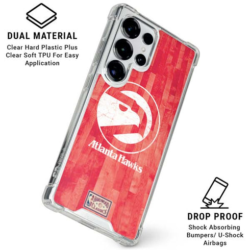NBA Atlanta Hawks Hardwood Classics Galaxy S26 Ultra Clear Case