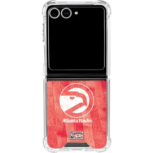 NBA Atlanta Hawks Hardwood Classics Galaxy Z Flip7 Clear Case