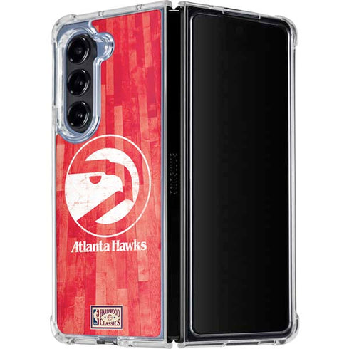 NBA Atlanta Hawks Hardwood Classics Galaxy Z Fold5 5G Clear Case