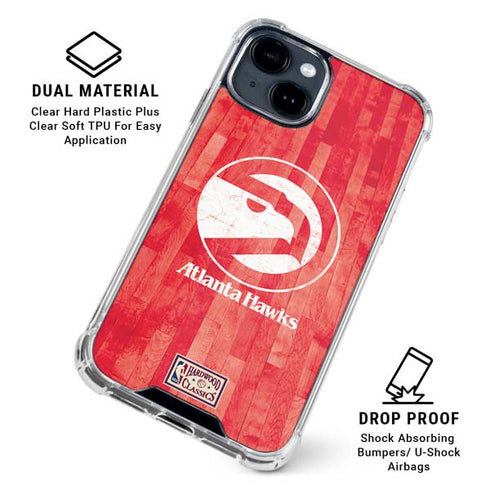NBA Atlanta Hawks Hardwood Classics iPhone 15 Clear Case
