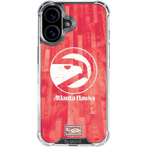 NBA Atlanta Hawks Hardwood Classics iPhone 16 Plus Clear Case
