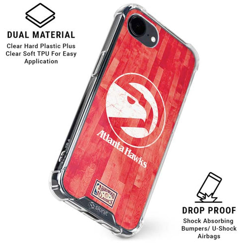 NBA Atlanta Hawks Hardwood Classics iPhone 16e Clear Case