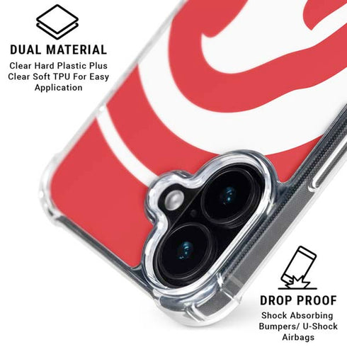 NBA Atlanta Hawks Largo Logo iPhone 16 Plus Clear Case