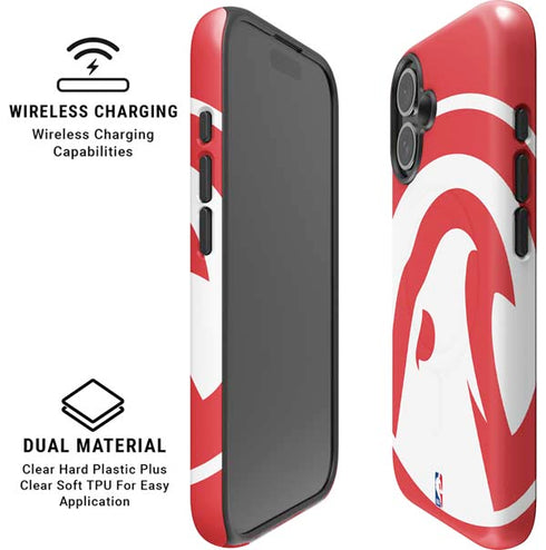 NBA Atlanta Hawks Largo Logo iPhone 16 Plus Magsafe Impact Case