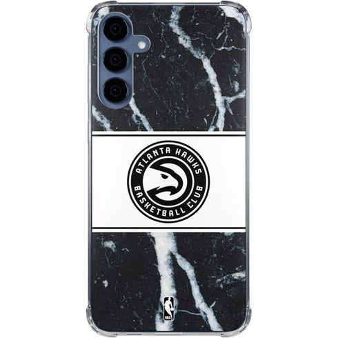 NBA Atlanta Hawks Marble Galaxy A55 5G Clear Case