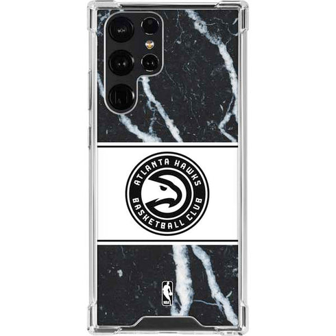 NBA Atlanta Hawks Marble Galaxy S23 Ultra Clear Case