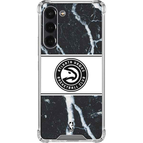 NBA Atlanta Hawks Marble Galaxy S24 FE Clear Case
