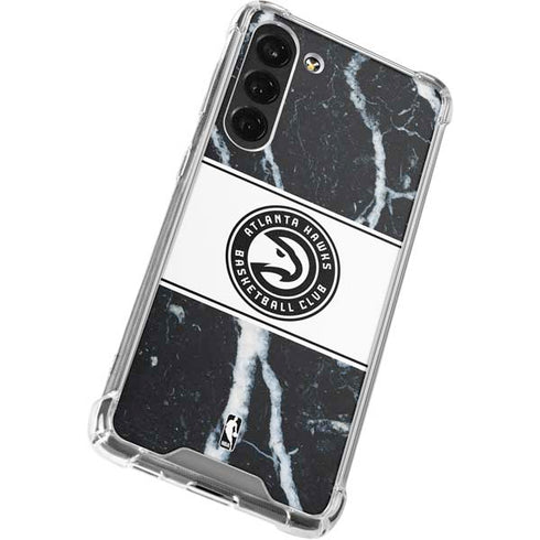 NBA Atlanta Hawks Marble Galaxy S24 FE Clear Case