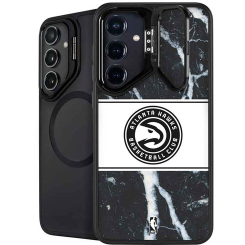 NBA Atlanta Hawks Marble Galaxy S25 Kickstand Case