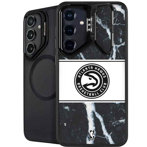 NBA Atlanta Hawks Marble Galaxy S25 Plus Kickstand Case
