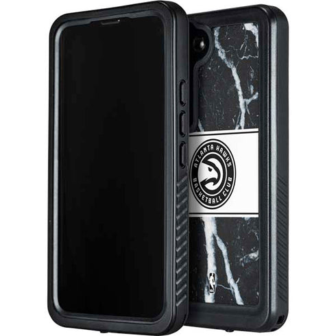 NBA Atlanta Hawks Marble Galaxy S24 Waterproof Case