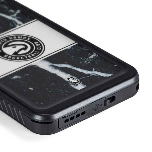 NBA Atlanta Hawks Marble Galaxy S24 Waterproof Case