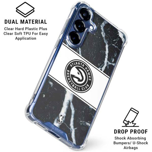 NBA Atlanta Hawks Marble Galaxy S25 Clear Case