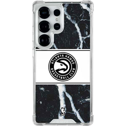 NBA Atlanta Hawks Marble Galaxy S25 Ultra Clear Case