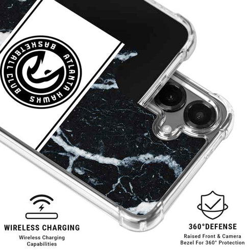 NBA Atlanta Hawks Marble Galaxy S26 Plus Clear Case