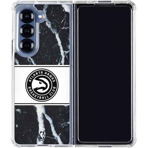 NBA Atlanta Hawks Marble Galaxy Z Fold6 Clear Case