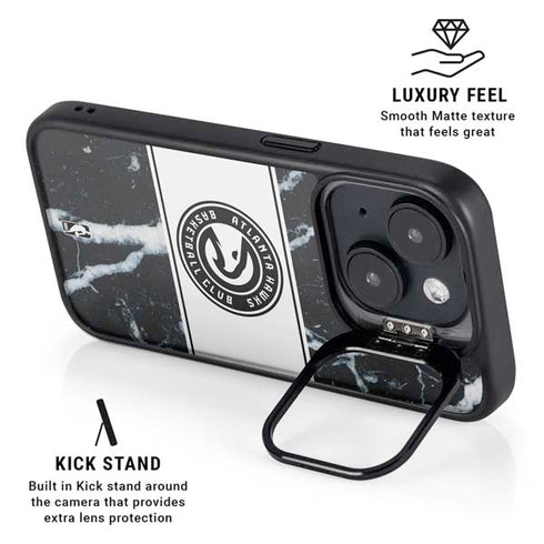 NBA Atlanta Hawks Marble iPhone 15 Kickstand Case