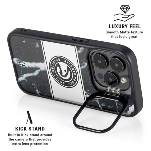 NBA Atlanta Hawks Marble iPhone 15 Pro Kickstand Case