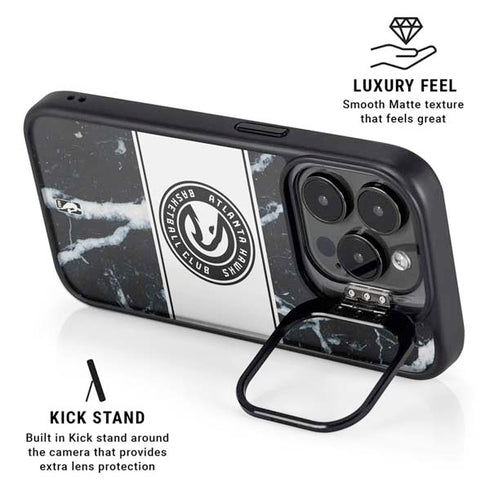 NBA Atlanta Hawks Marble iPhone 15 Pro Max Kickstand Case