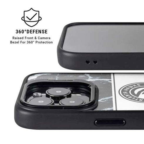 NBA Atlanta Hawks Marble iPhone 15 Pro Max Kickstand Case