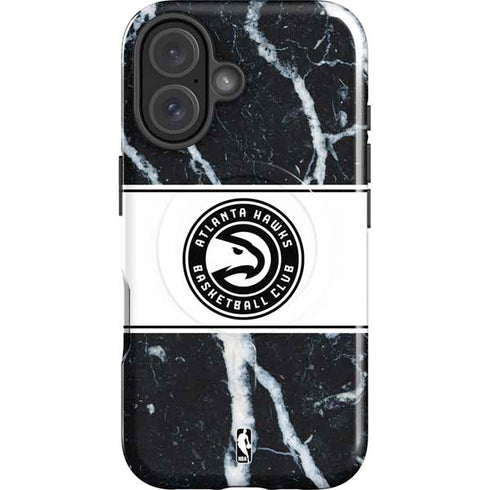 NBA Atlanta Hawks Marble iPhone 16 Magsafe Impact Case