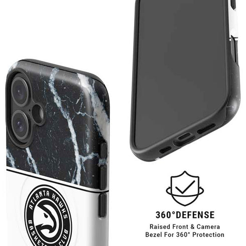 NBA Atlanta Hawks Marble iPhone 16 Magsafe Impact Case