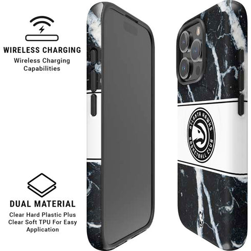 NBA Atlanta Hawks Marble iPhone 16 Pro Magsafe Impact Case
