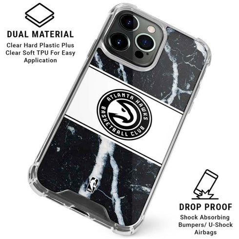 NBA Atlanta Hawks Marble iPhone 16 Pro Max Clear Case