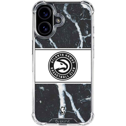 NBA Atlanta Hawks Marble iPhone 17 Clear Case
