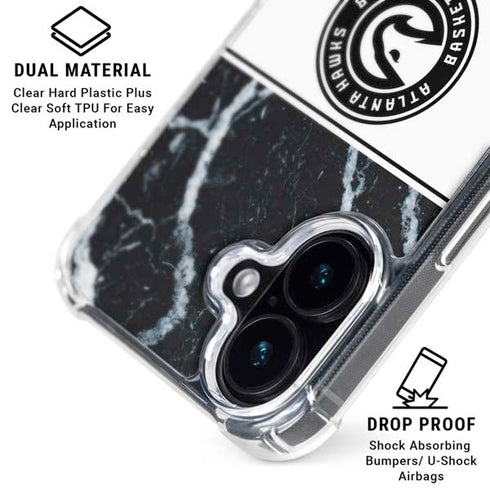 NBA Atlanta Hawks Marble iPhone 17 Clear Case