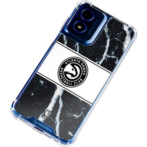 NBA Atlanta Hawks Marble Moto G Play 4G (2024) Clear Case