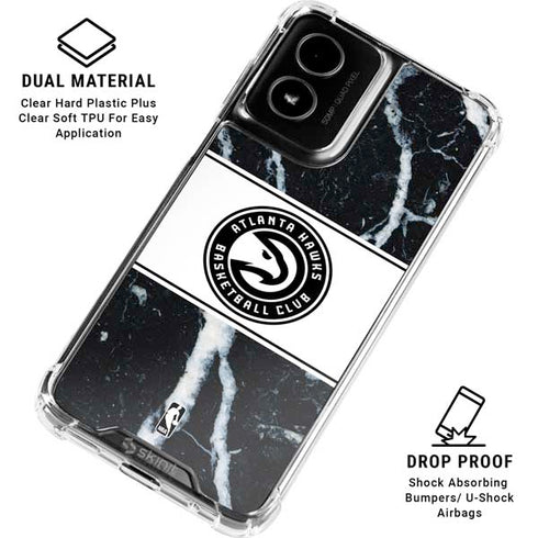NBA Atlanta Hawks Marble Moto G Power 5G (2024) Clear Case