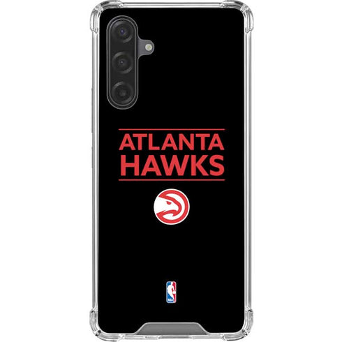 NBA Atlanta Hawks Standard - Black Galaxy A17 Clear Case