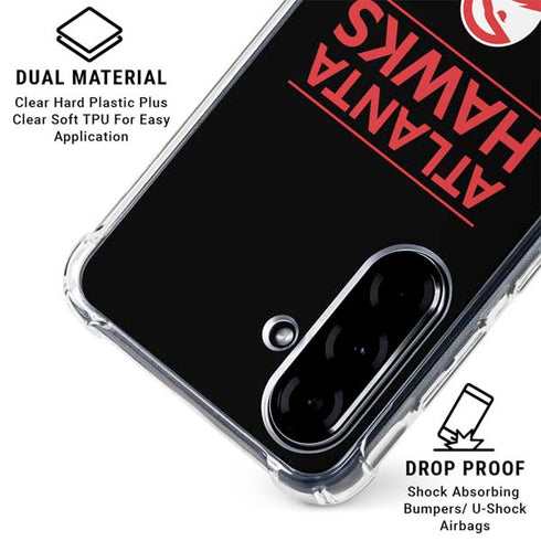 NBA Atlanta Hawks Standard - Black Galaxy A36 5G Clear Case