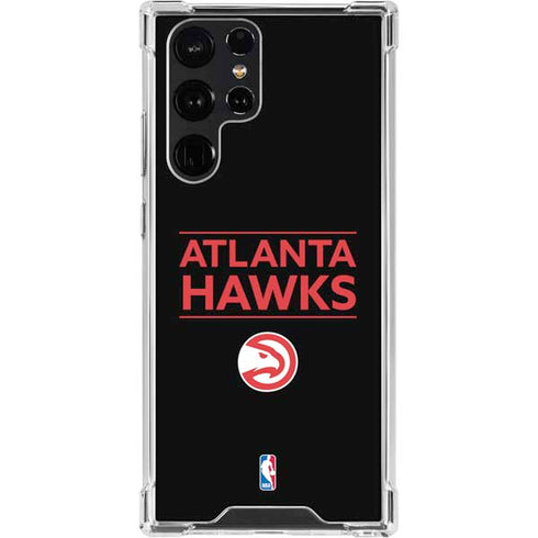 NBA Atlanta Hawks Standard - Black Galaxy S23 Ultra Clear Case