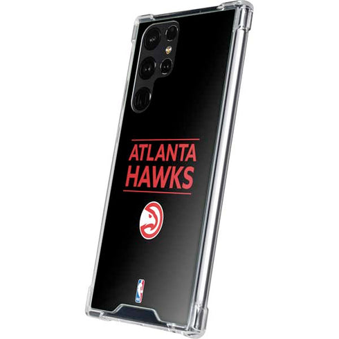NBA Atlanta Hawks Standard - Black Galaxy S23 Ultra Clear Case