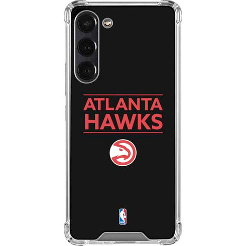 NBA Atlanta Hawks Standard - Black Galaxy S24 FE Clear Case