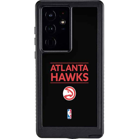 NBA Atlanta Hawks Standard - Black Galaxy S24 Ultra Waterproof Case